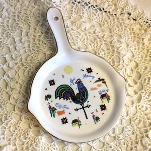 VINTAGE MCM CERAMIC ROOSTER DECOR SPOON REST JAPAN